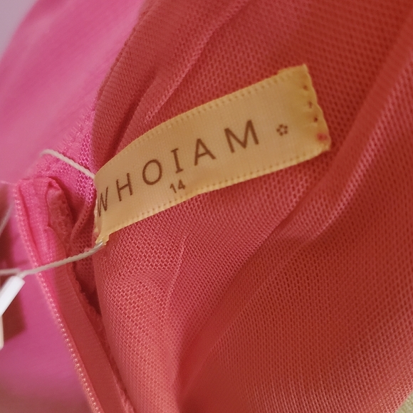 Who I Am Pink Tube Dress with Side Split and Back Cutout, Size 14, NWT - Picture 14 of 16